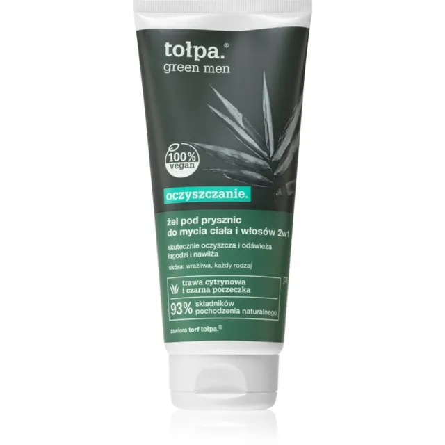 Tołpa Green Men Dušigeel kehale ja juustele meestele 200 ml