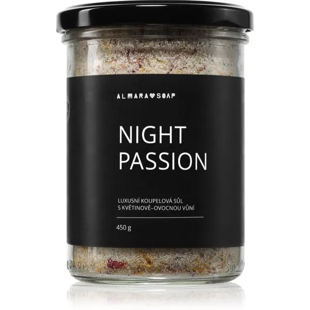 Almara Soap Bath Salt Lõõgastav vannisool lõhn Night Passion 450 g