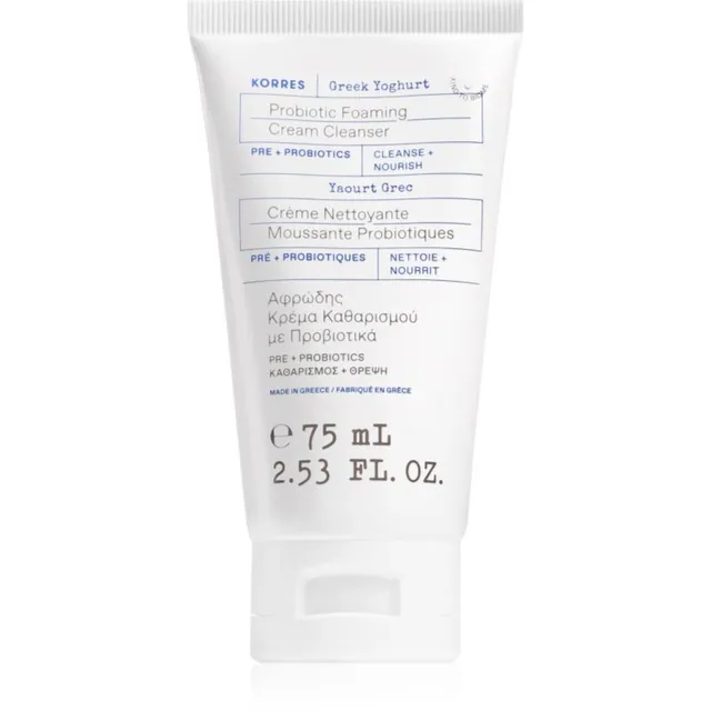 Korres Greek Yoghurt Probiotic Foaming Cream Cleanser Puhastav vahukreem probiootikumidega 75 ml