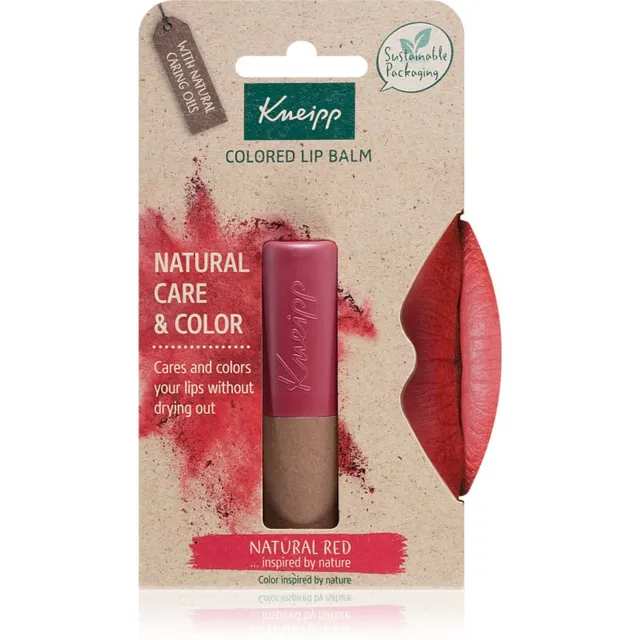 Kneipp Natural Care & Color Toonitud huulepalsam varjund Natural Red 3.5 g