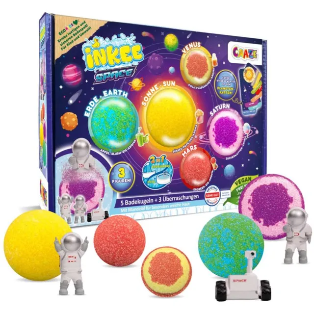 Craze Space Gift Box Kihisevad vannipommid kinkepakendis