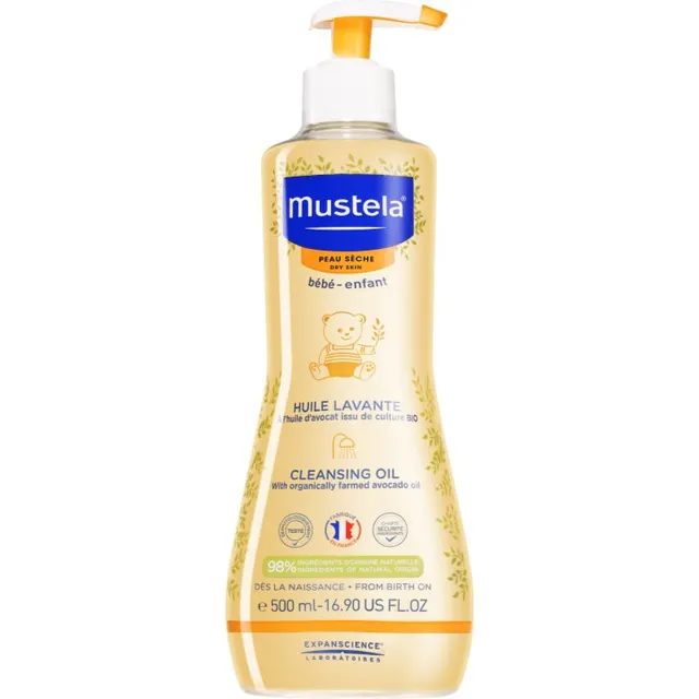 Mustela Bébé Dry Skin Puhastusõli lastele sünnist alates 500 ml