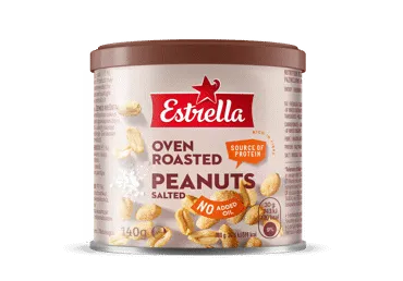 Ahjus röst.maapähklid.sool. ESTRELLA 140g TIN