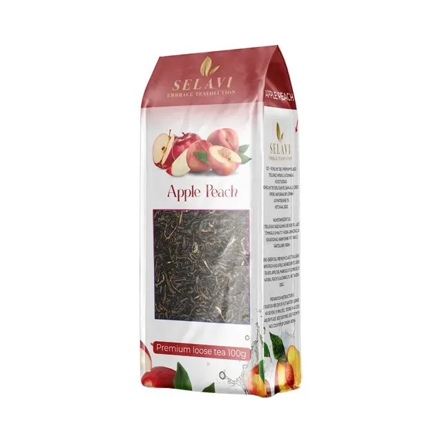Roheline tee virsiku ja õunaga, SELAVI, 100 g