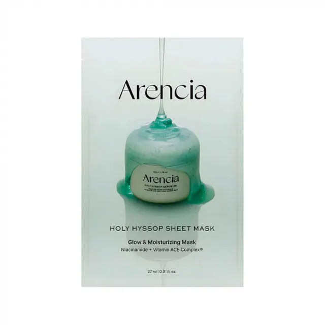 Arencia Holy Hyssop Sheet Mask niisutav kangasmask N1