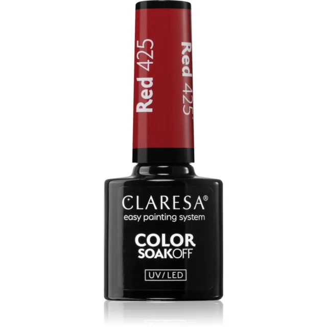 Claresa SoakOff UV/LED Color Rainbow Explosion Geelküünelakk varjund Red 425 5 g