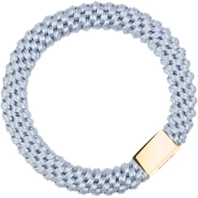 DARK Fat Hair Tie W/Gold