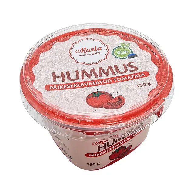 Hummus päiksekuivatatud tomatiga, MARTA KULINAARIA, 150 g