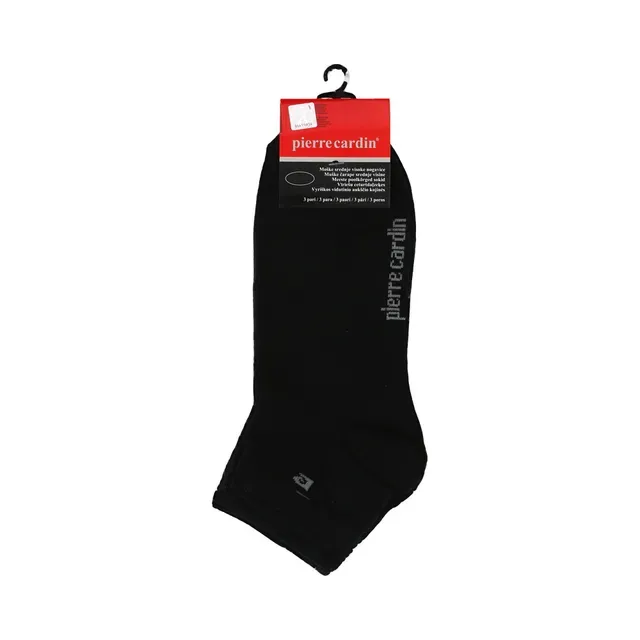 Meeste poolkõrged sokid PC 400 must, 41/46, PIERRE CARDIN, 3 paari