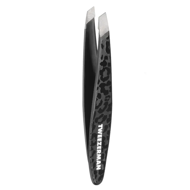 TWEEZERMAN Black Leopard Mini Slant Tweezer