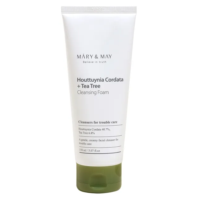MARY & MAY Houttuynia Cordata + Tea Tree Cleansing Foam 150ml