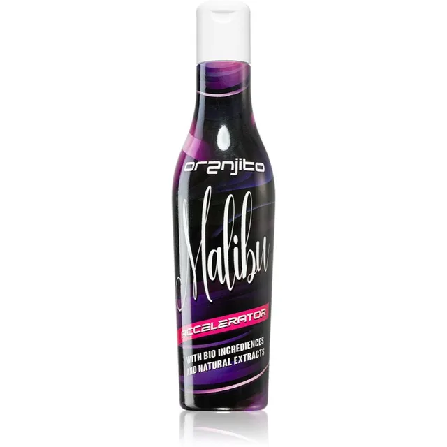 Oranjito Malibu Accelerator Solaariumi paikesekaitsekreem orgaaniliste koostisainetega ja päevituse kiirendi unisex lõhn White Tea 200 ml