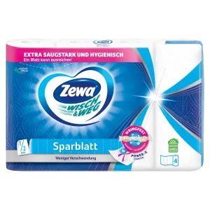 Zewa Wisch&Weg Sparblatt majap/paber 4tk