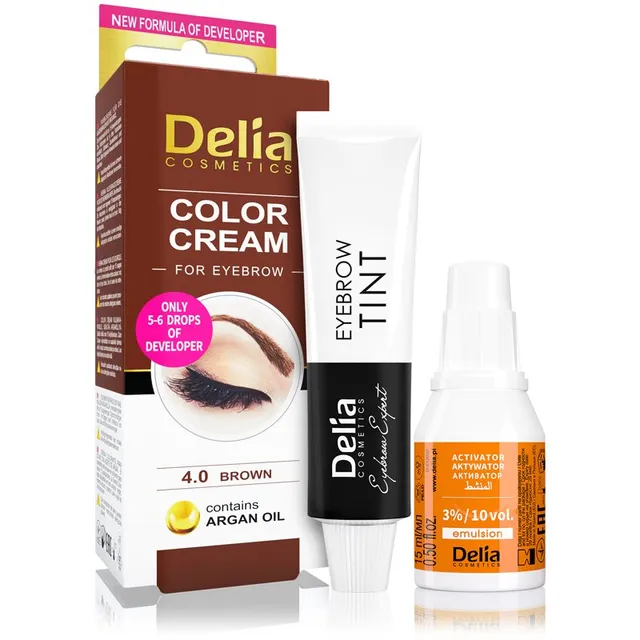 Delia Cosmetics Argan Oil Kulmuvärv varjund 4.0 Brown 15 ml
