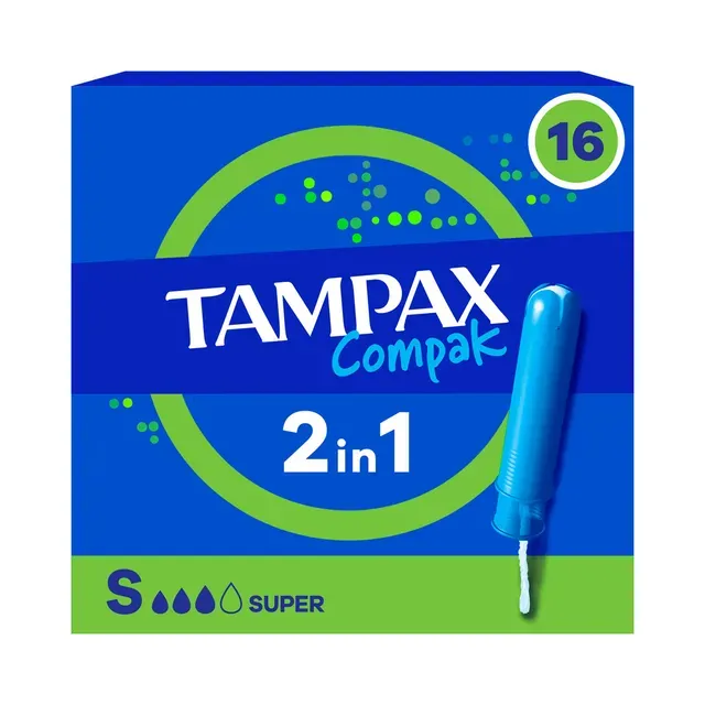 Tampoonid Compak Super, TAMPAX, 16 tk