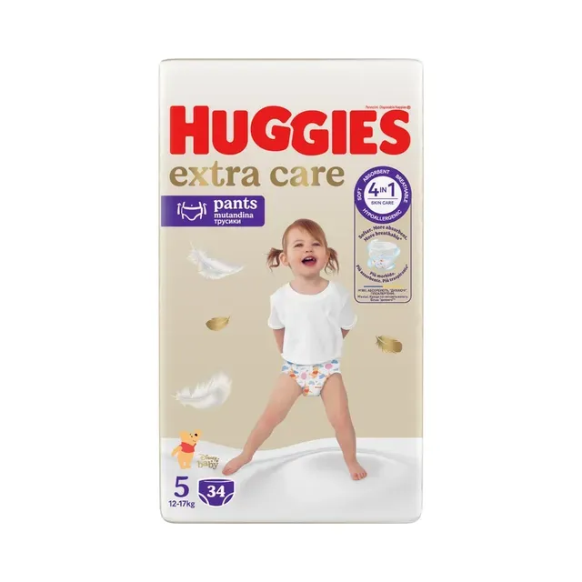 Püksmähkmed Extra Care 5, HUGGIES, 12-17kg/34tk