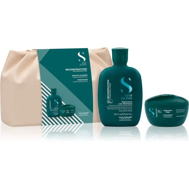Alfaparf Milano Semi di Lino Reconstruction Duo Kit Kinkekomplekt kahjustatud juustele 2 tk