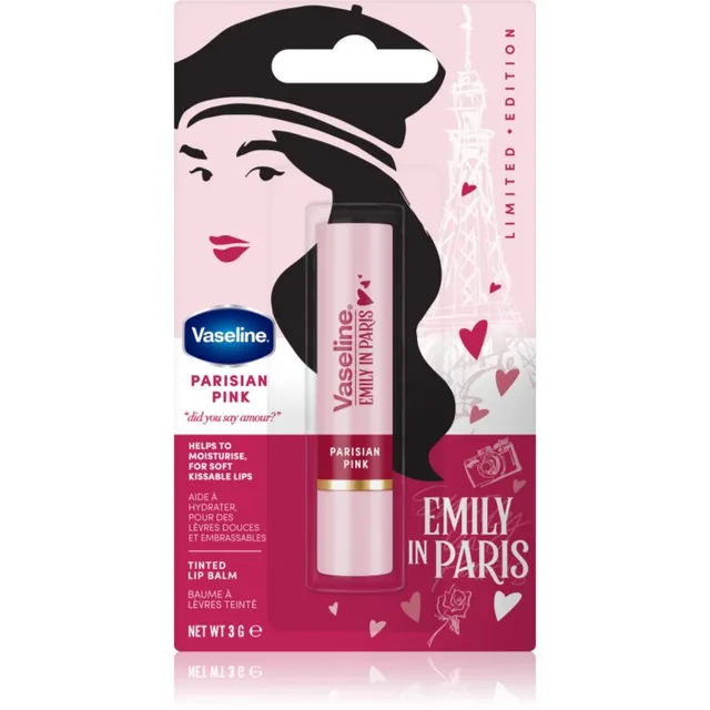 Vaseline Emily In Paris Toonitud huulepalsam varjund Parisian Pink 3 g