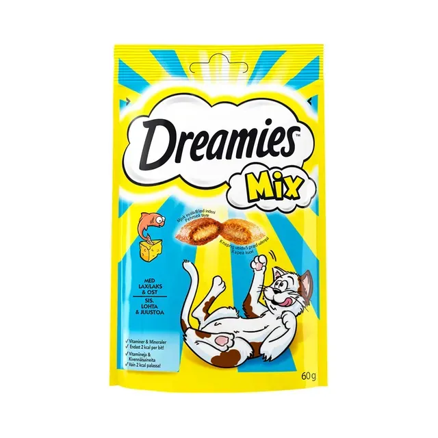 Täiendsööt. Kassi suupiste lõhe ja juustuga, DREAMIES, 60 g
