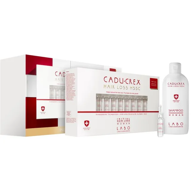 CADU-CREX Hair Loss HSSC Advanced Hair Loss kuurina kasutatav juuksehooldusvahend naistele edasiarenenud juuste väljalangemise vastu säästupakk