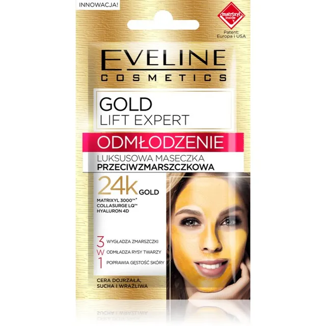Eveline Cosmetics Gold Lift Expert Noorendav mask kolm-ühes 7 ml