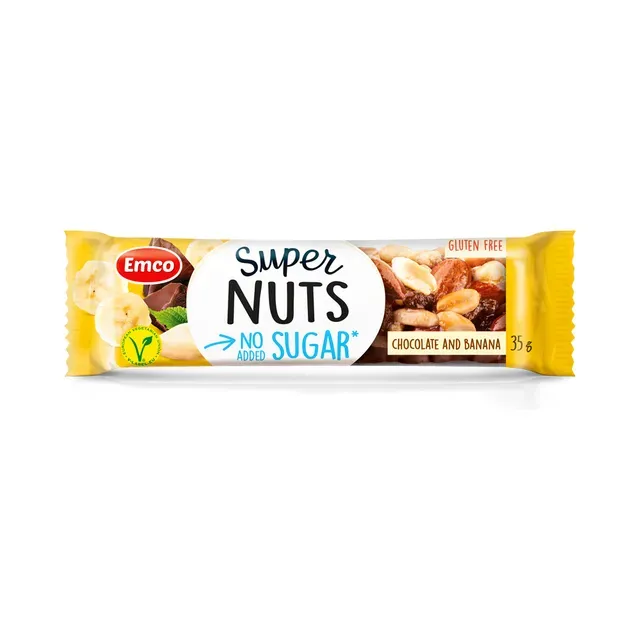 Pähklibatoon šokolaadi ja banaaniga, EMCO, 35g