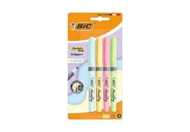 Tekstimarker BIC Grip Pastel, 4tk