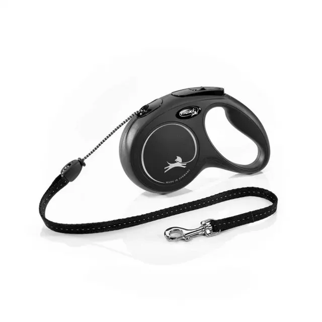 Flexi New Classic M nöörrihm 5m/20kg must