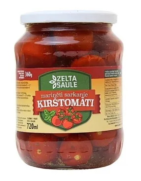 Zelta Saule Marineeritud Kirsstomatid 720ml