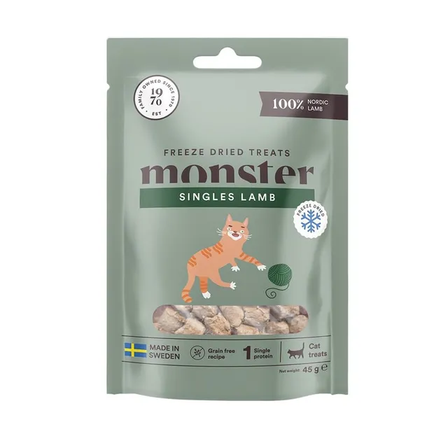 Monster Cat külmkuivatatud maius kassile, lammas, 45 g