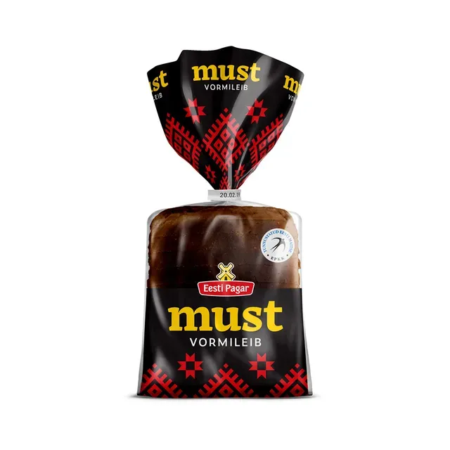 Must leib 1/2 viilutatud, EESTI PAGAR, 280 g
