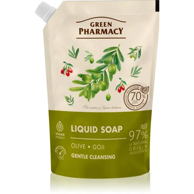 Green Pharmacy Olive & Goji Berry Liquid Soap Vedelseep täitepakend 460 ml