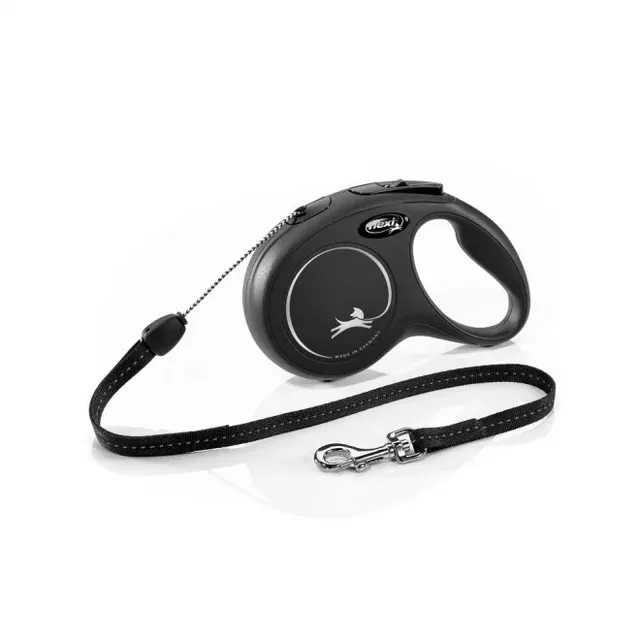 Flexi New Classic S nöörrihm 8m/12kg must
