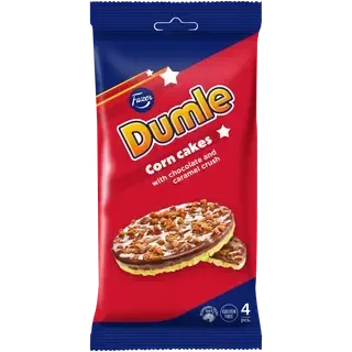 Maisigaletid šokolaadi ja karamelli puruga 4tk, DUMLE, 66 g