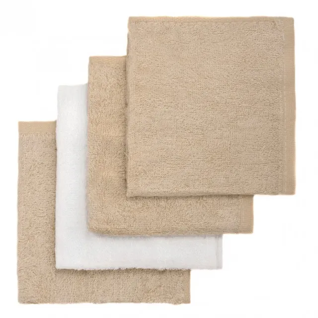 T-TOMI BIO Bamboo Baby Washcloths Pesupalsam Beige 25 x 25 cm 4 tk