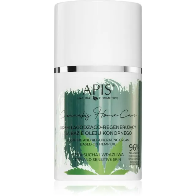 Apis Natural Cosmetics Cannabis Home Care Kerge niisutav kreem kuivale ja tundlikule nahale 50 ml