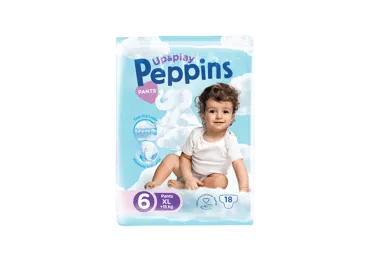 Püksmähk. PEPPINS Up&Play,s6,+15kg,18tk
