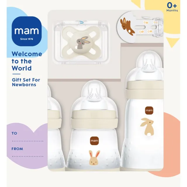 MAM Welcome to the World 0m+ Kinkekomplekt beebide jaoks Beige 1 tk
