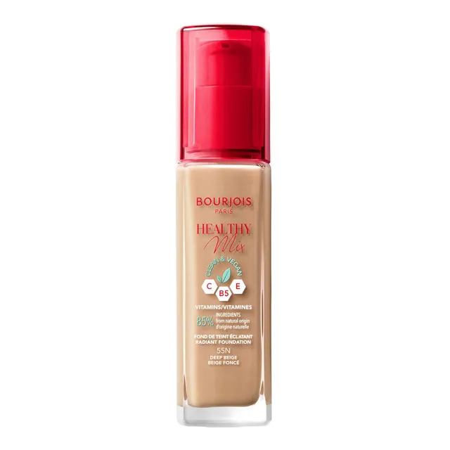 BOURJOIS Healthy Mix Clean Foundation No.55N Deep Beige 30ml