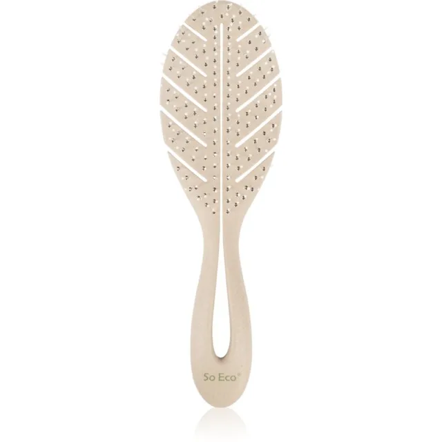 So Eco Biodegradable Detangling Leaf Brush kompostitav hari märgadele juustele 1 tk