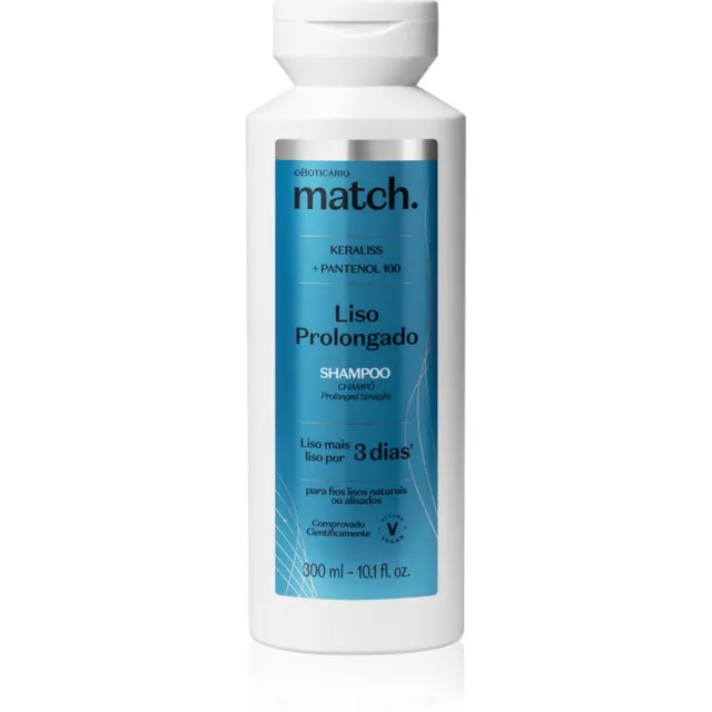 oBoticário Match. Liso Prolongado Niisutav šampoon 300 ml