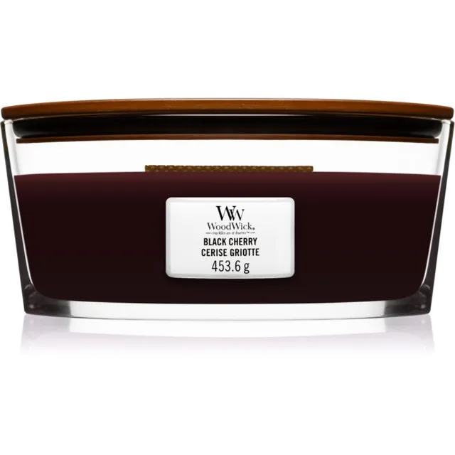 Woodwick Black Cherry lõhnaküünal puidust taht (hearthwick) 453 g