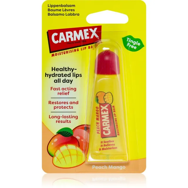 Carmex Peach Mango Huulepalsam tuubis 10 g