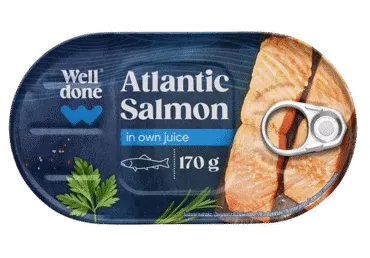 Lõhefilee oma mahlas WELL DONE, 170g