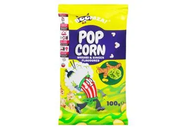 Mikropopkorn wasabi/ingveri BOOMZA 100g