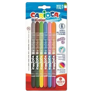 Viltpliiatsid carioca bicolor, 6 tk=12 värvi