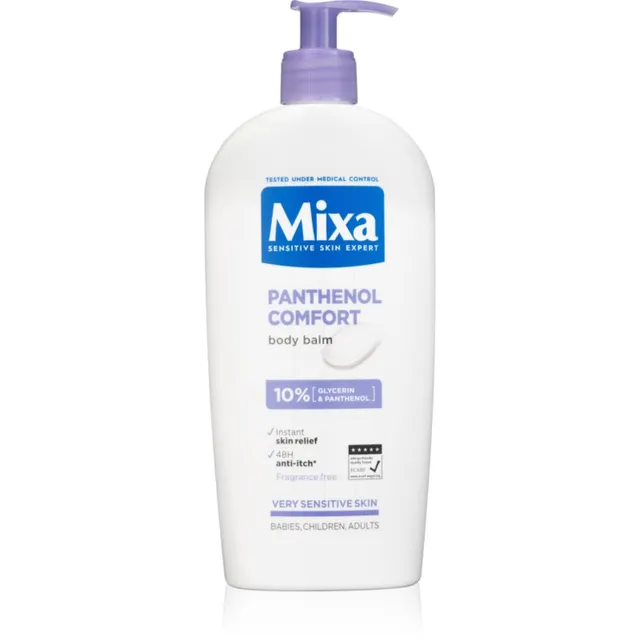Mixa Panthenol Comfort Rahustav kehapiim väga kuivale tundlikule nahale ja nahale, millel on kalduvus atoopilise ekseemi tekkeks 400 ml