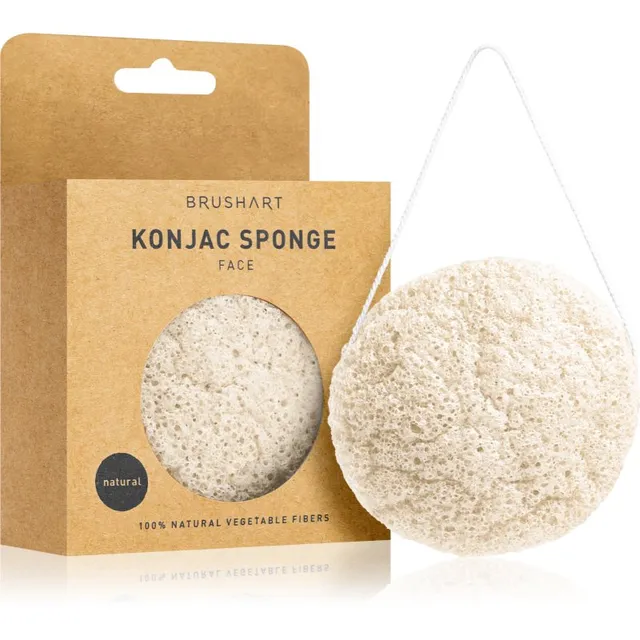 BrushArt Home Salon Konjac sponge Õrn koorimiskäsn näole Natural 5 g