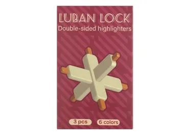 Tekstimarkerid Luban Lock 3tk,6 värvi