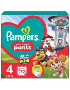 Pampers Pants Paw Patrol püksmähkmed suurus 4 (9-15 kg) 72 tk